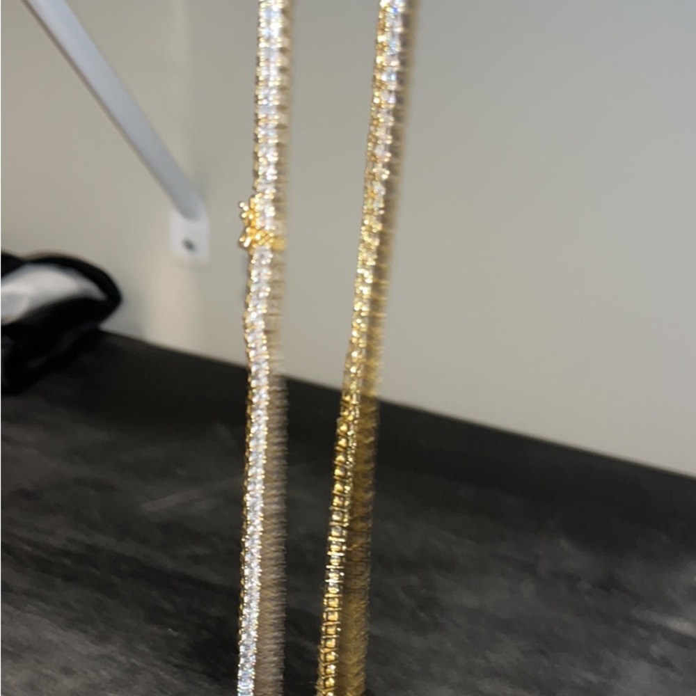 Gold tennis chain